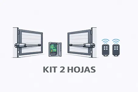 Motores para puerta batiente de 2 hojas